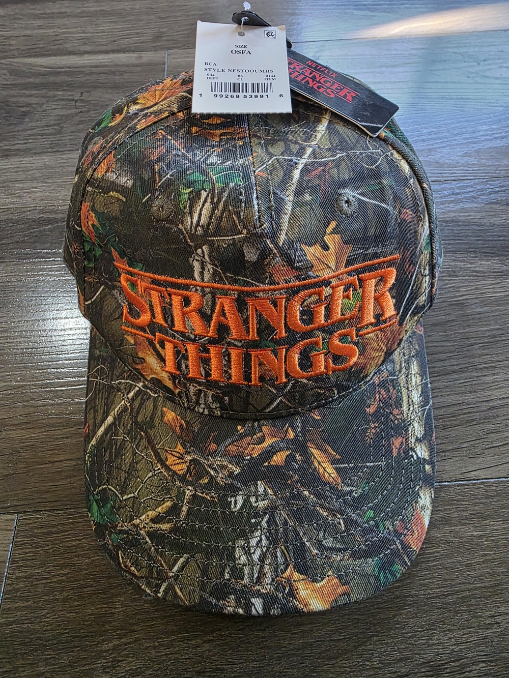 NWT Stranger Things OSFA Camo Hat Unisex Upside Down NEVER worn!